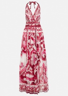 Dolce & Gabbana Majolica printed silk chiffon gown