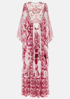 Dolce & Gabbana Majolica silk chiffon maxi dress