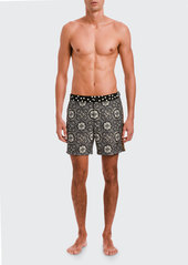 Dolce & Gabbana Men's Leo Polka Dot-Print Swim Trunks