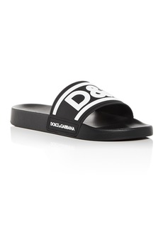 Dolce & Gabbana Men's Saint Barth Logo Slip On Pool Sandals