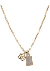 Dolce & Gabbana Mixed Metal ID Tag Pendant Necklace