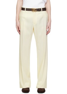 Dolce & Gabbana Off-White Straight-Leg Trousers