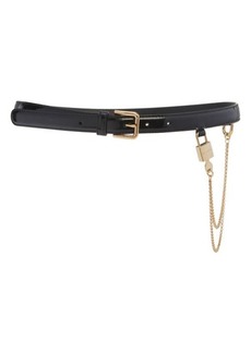 Dolce & Gabbana Padlock Detail Leather Belt