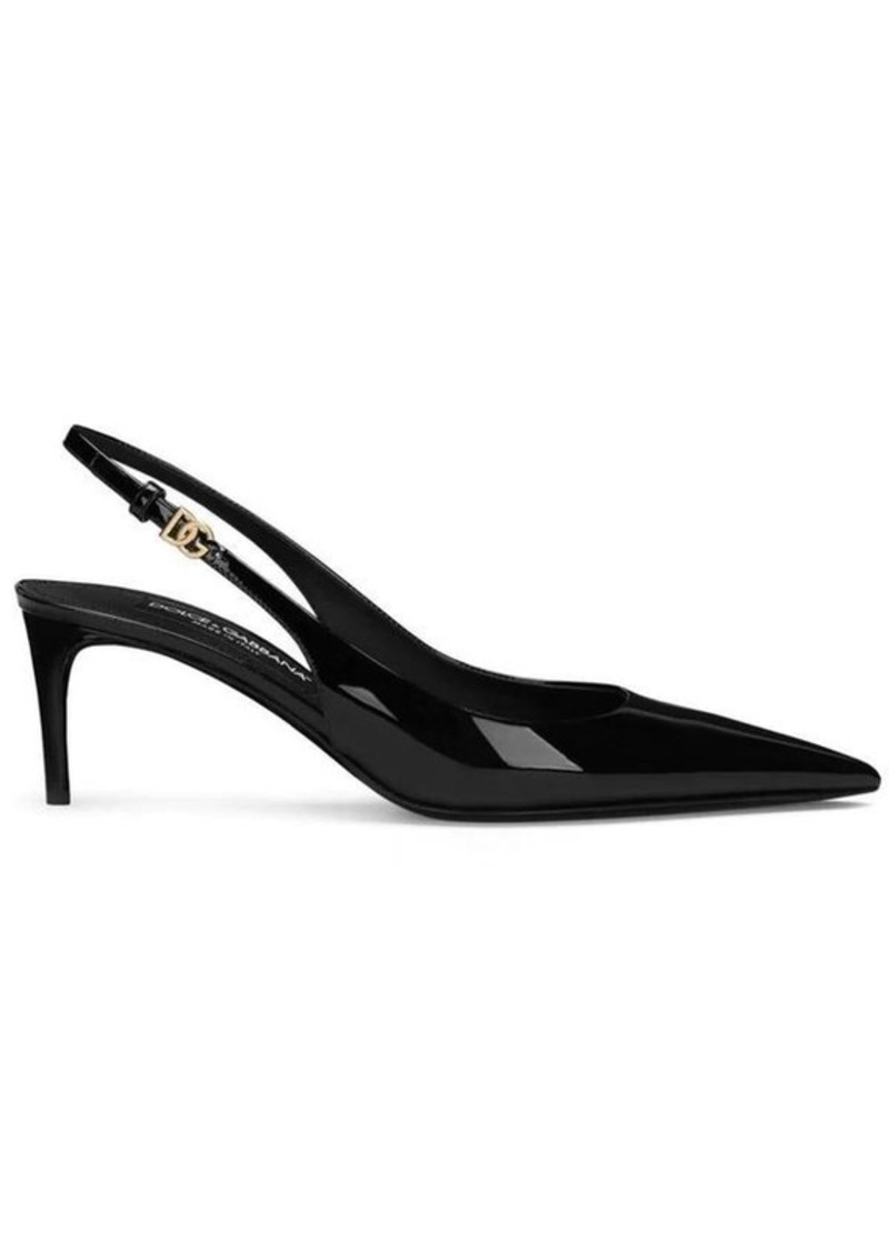 DOLCE & GABBANA PATENT LEATHER SLINGBACK SHOES