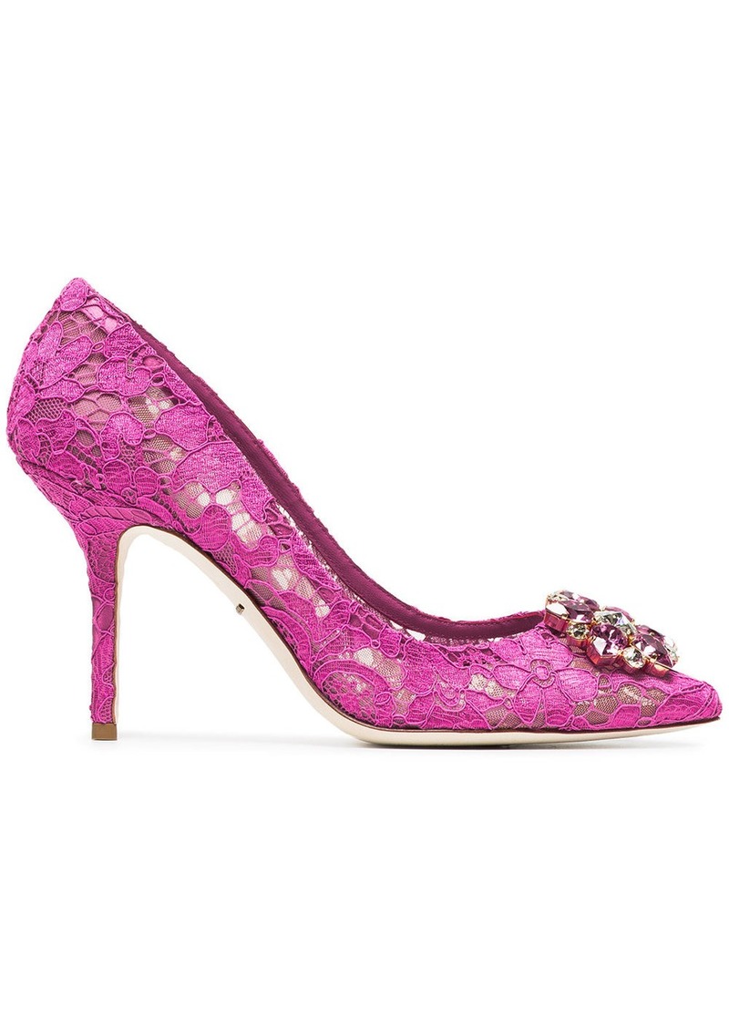 Dolce & Gabbana Taormina-lace crystal-embellished pumps