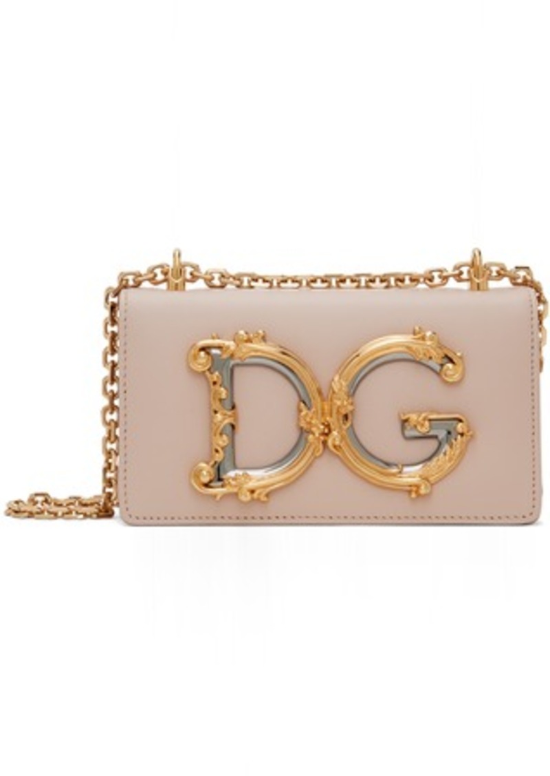 Dolce & Gabbana Pink Calfskin Phone Bag