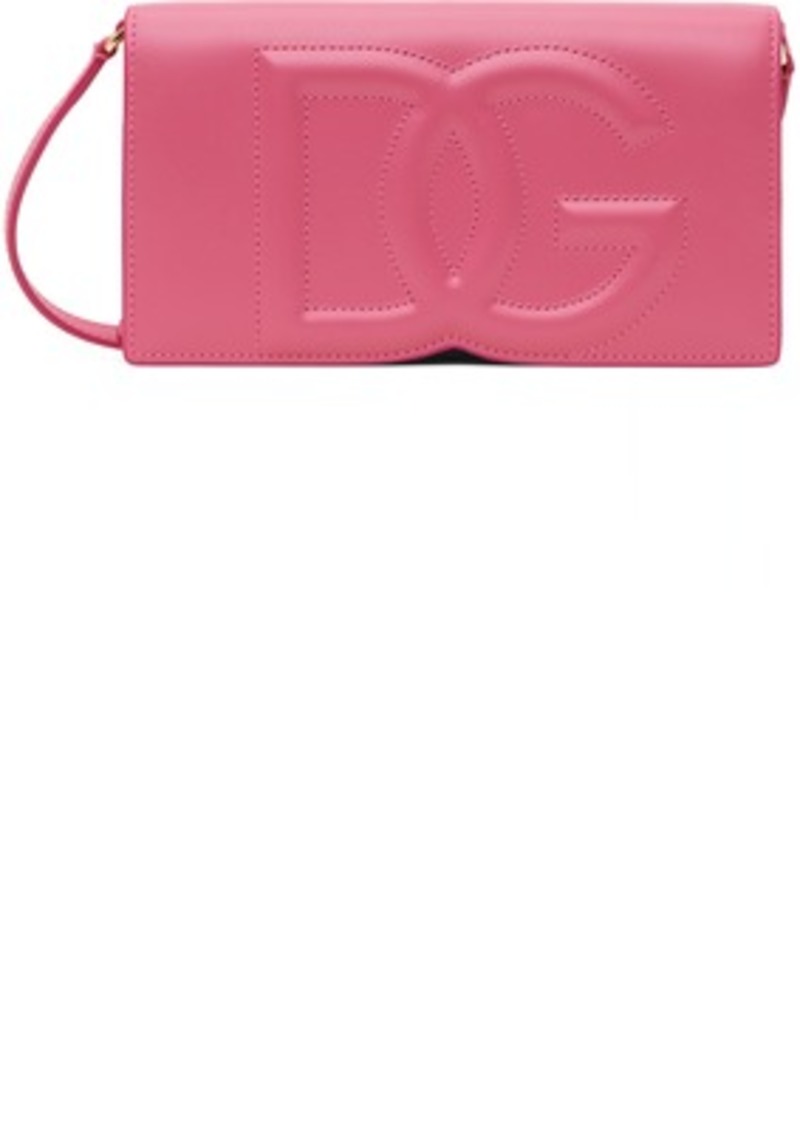 Dolce & Gabbana Pink 'DG' Logo Phone Bag