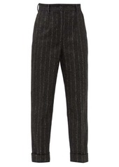 Dolce & Gabbana Pinstriped straight-leg tweed trousers