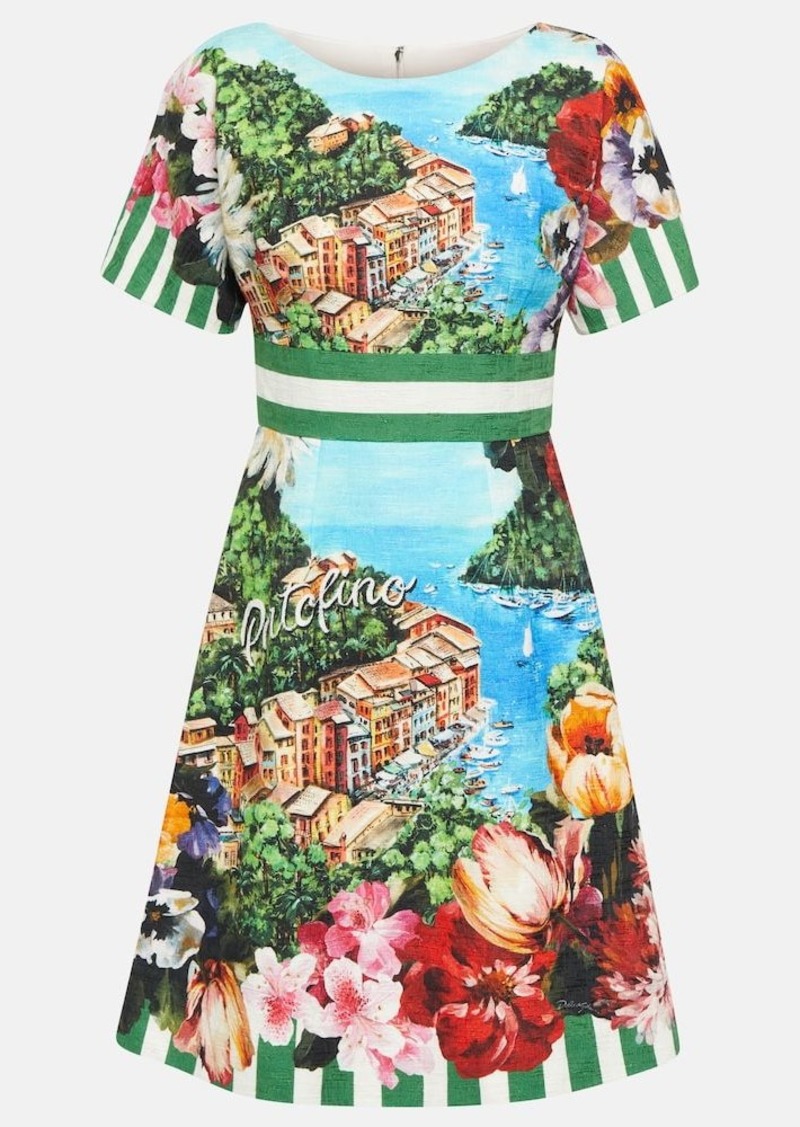 Dolce & Gabbana Portofino printed cotton minidress