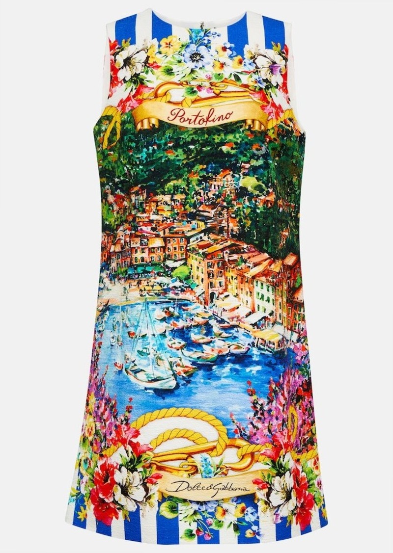 Dolce & Gabbana Portofino printed cotton minidress