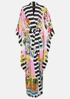 Dolce & Gabbana Portofino printed silk-blend kimono