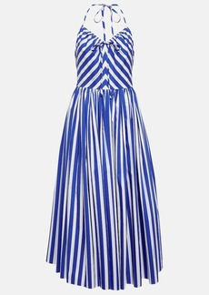 Dolce & Gabbana Portofino striped cotton midi dress