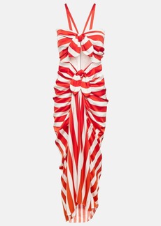 Dolce & Gabbana Portofino striped silk-blend maxi dress