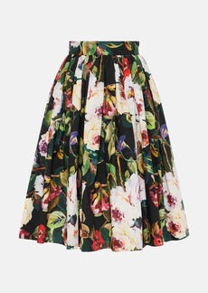 Dolce & Gabbana Printed cotton midi skirt