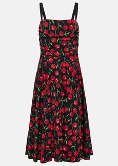 Dolce & Gabbana Cherry silk-blend midi dress