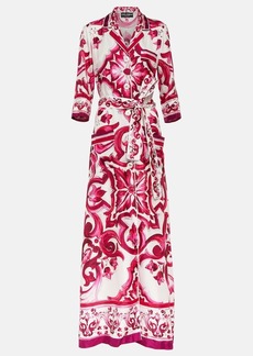 Dolce & Gabbana Printed silk twill shirt dress