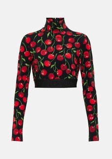 Dolce & Gabbana Cherry jersey crop top