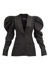 Dolce & Gabbana Puff-sleeve single-breasted metallic-tweed jacket