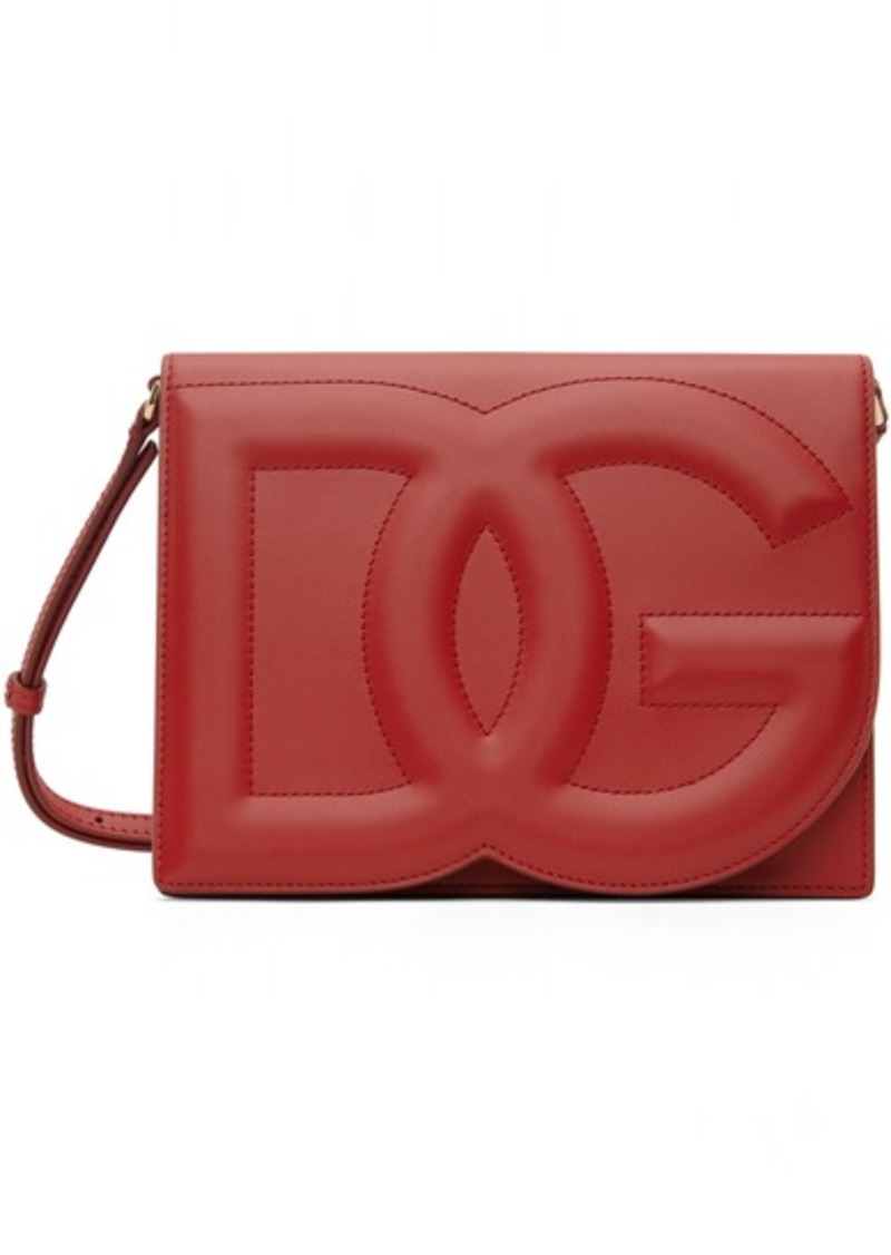 Dolce & Gabbana Red 'DG' Logo Crossbody Bag