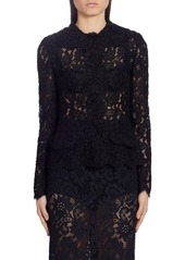 Dolce & Gabbana Sheer Lace Cardigan in Black at Nordstrom