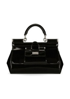 DOLCE & GABBANA Sicily shiny leather handbag