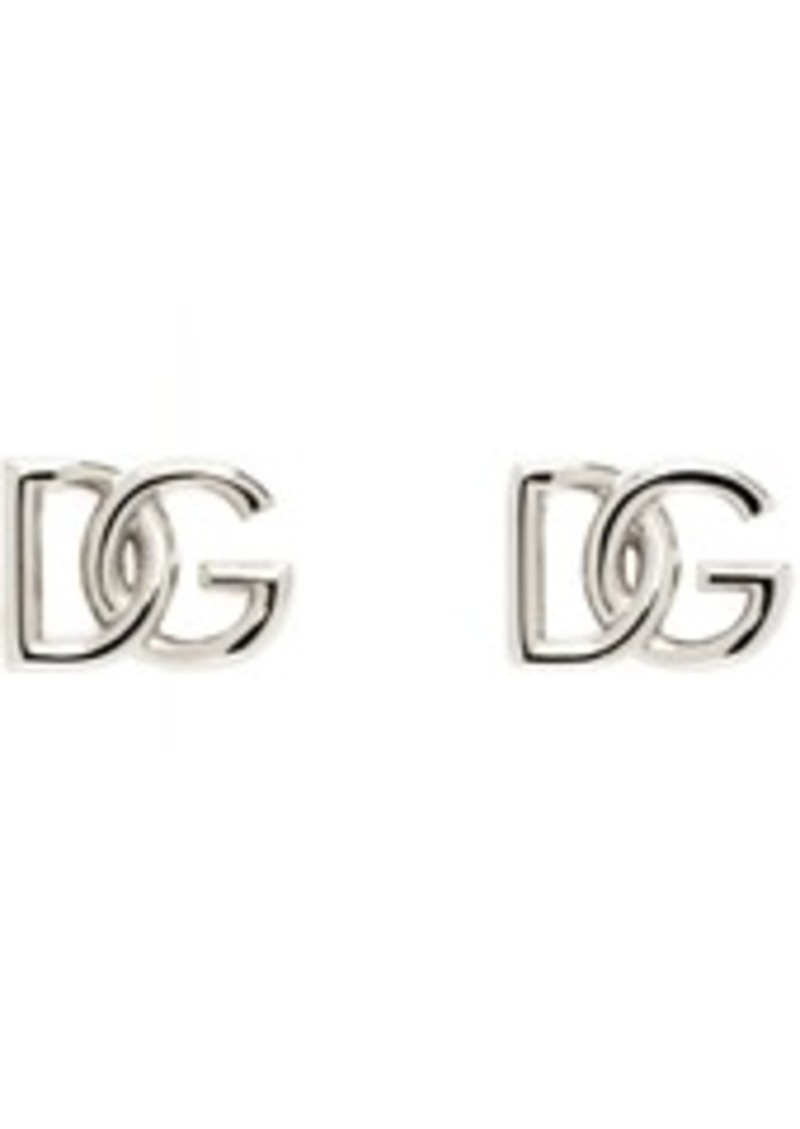 Dolce & Gabbana Silver 'DG' Logo Earrings