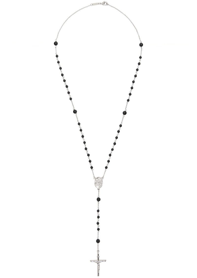 Dolce & Gabbana Silver Rosary Necklace