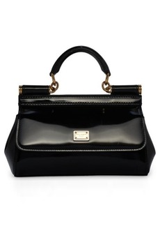 Dolce & Gabbana Small Sicily East/West Patent Leather Handbag