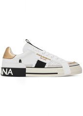 Dolce & Gabbana White & Gold 2.Zero Custom Sneakers