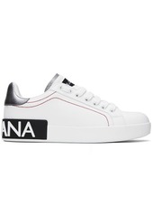 Dolce & Gabbana White Calfskin Nappa Portofino Sneakers