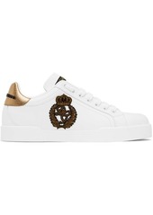 Dolce & Gabbana White Calfskin Nappa Portofino Sneakers