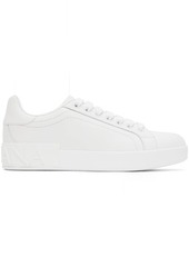 Dolce & Gabbana White Calfskin Portofino Sneakers