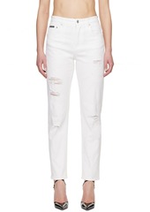 Dolce & Gabbana White Distressed Jeans