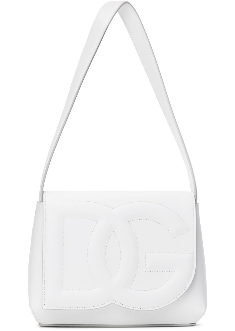 Dolce & Gabbana White Logo Shoulder Bag