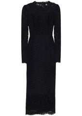 Dolce & Gabbana Woman Corded Lace Midi Dress Black