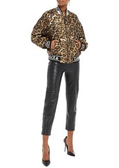 Dolce & Gabbana - Leopard-print sequined woven bomber jacket - Animal print - IT 36