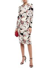 Dolce & Gabbana - Printed crepe dress - White - IT 36