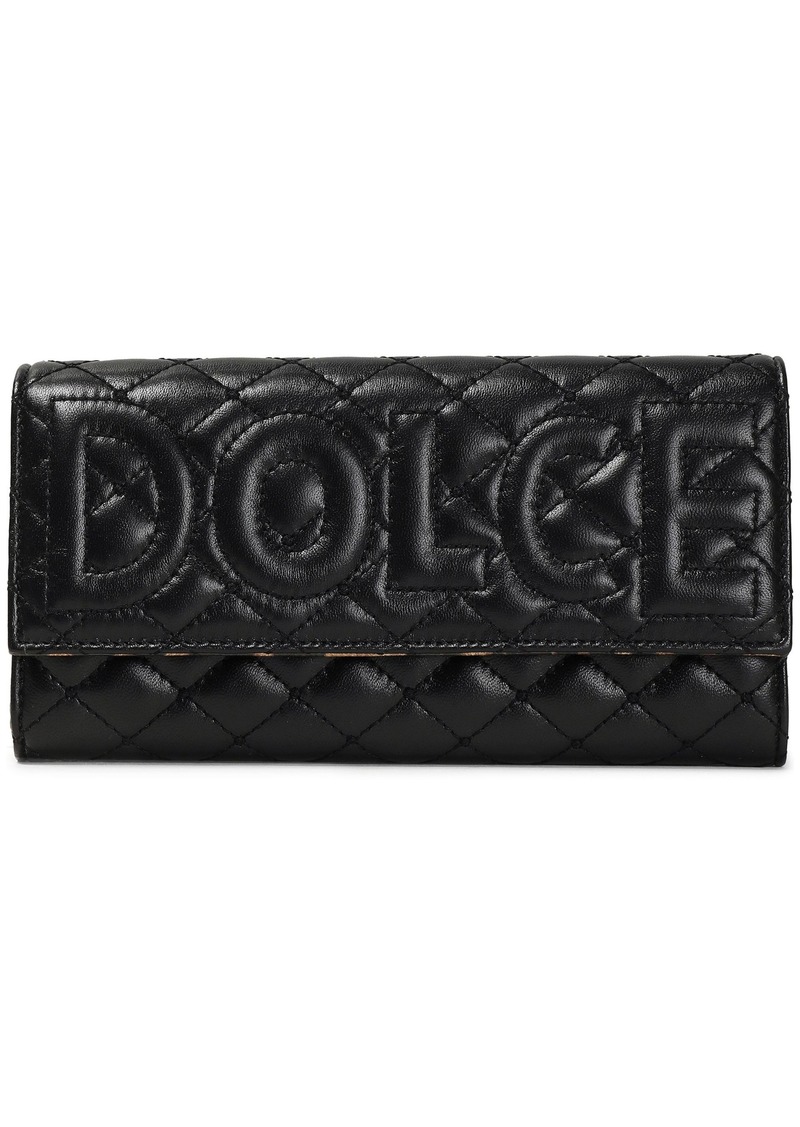 Dolce & Gabbana Woman Quilted Leather Continental Wallet Black