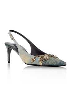 Dolce & Gabbana Women's Charms Slingback Pumps