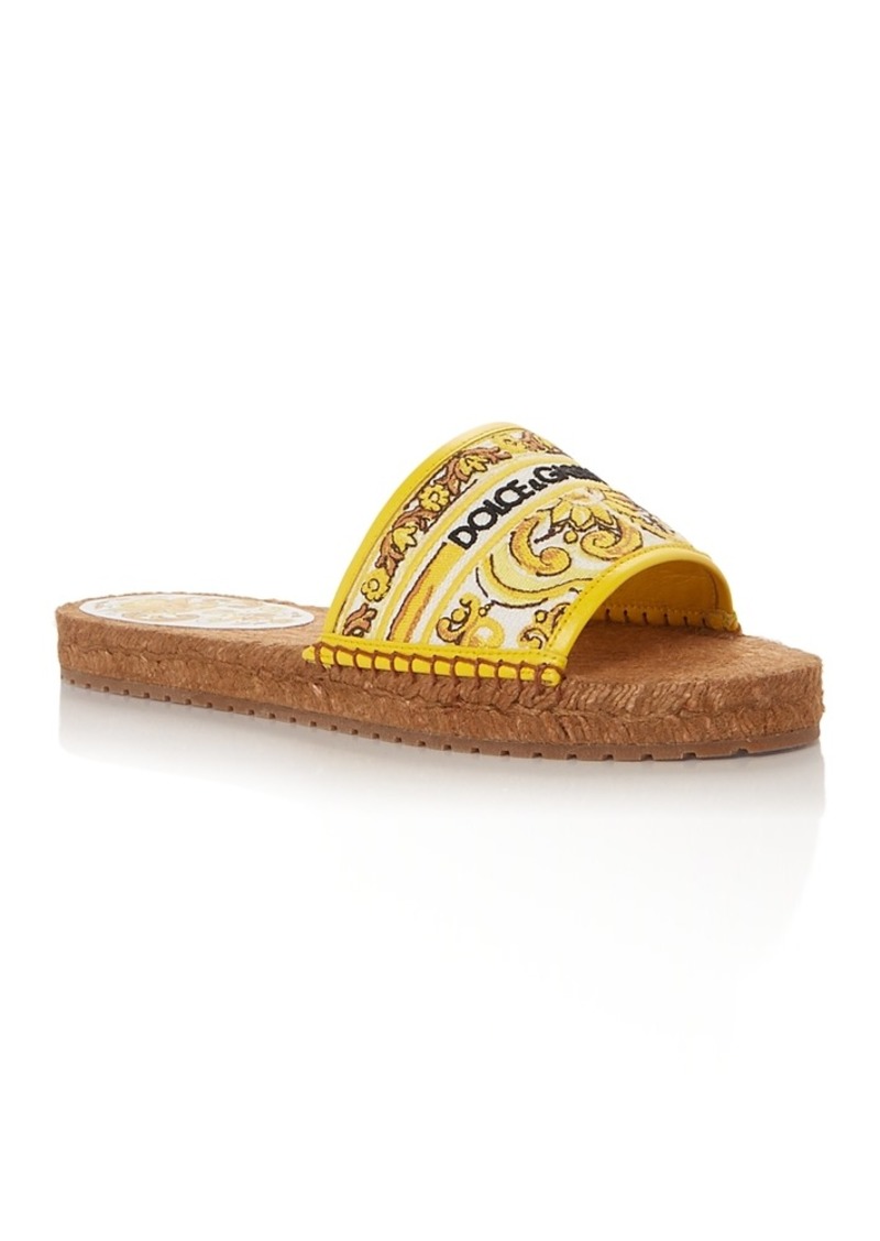 Dolce & Gabbana Women's Espadrille Slide Sandals