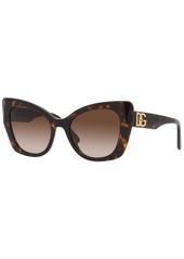Dolce & Gabbana Dolce&Gabbana Women's Low Bridge Fit Sunglasses, DG4405F 53 - Black
