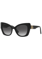 Dolce & Gabbana Dolce&Gabbana Women's Low Bridge Fit Sunglasses, DG4405F 53 - Black