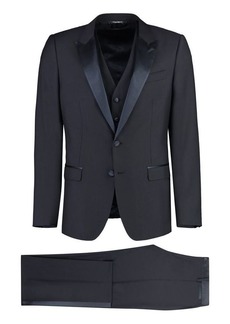 DOLCE & GABBANA WOOL AND SILK THREE-PIECES SUIT