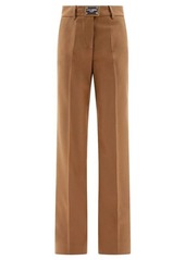 DOLCE & GABBANA Wool trousers with plaque