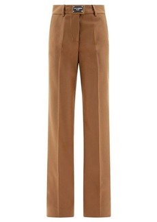 DOLCE & GABBANA Wool trousers with plaque