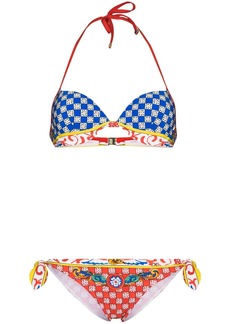 Dolce & Gabbana Carretto-print triangle bikini