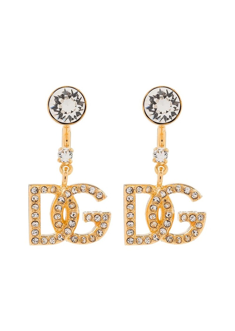 Dolce & Gabbana rhinestone-embellished D&G earrings