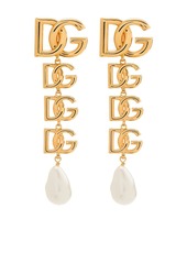 Dolce & Gabbana DG Logo pearl-embellished earrings