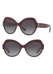 Dolce & Gabbana Dolce&Gabbana 56mm Gradient Cat Eye Sunglasses