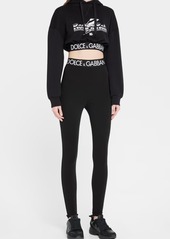 Dolce & Gabbana Dolce&Gabbana Branded Elastic High-Waist Leggings w/ Detachable Stirrups